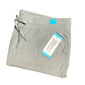 Marc New York Women's Jogger Gray Ribbed Soft Front Pockets 2XL NWT